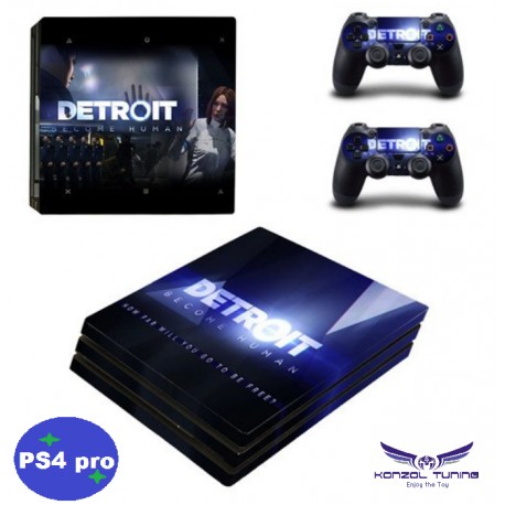 PS4 Pro - Konzolra és kontrollerre - Matrica - Detroit 