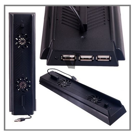 Állvány - Vertikális - Hűtő - Töltő - USB HUB  PS4-hez ledfénnyel
