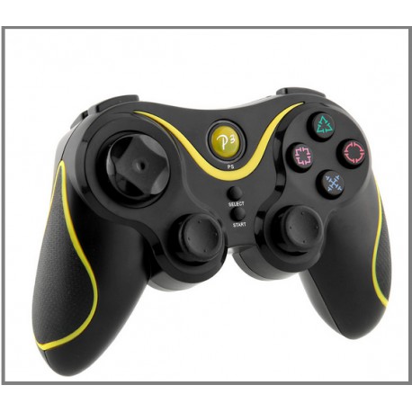 Kontroller  - WIFIS - Doubleshock - Led PS3 ,PC fekete-sárga