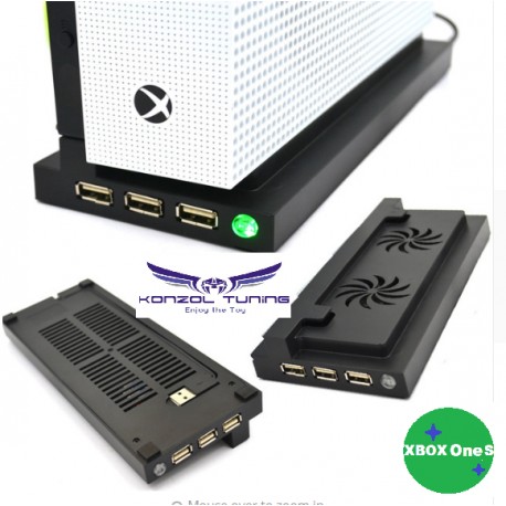 Hűtő állvány Xbox One S konzolhoz - fekete